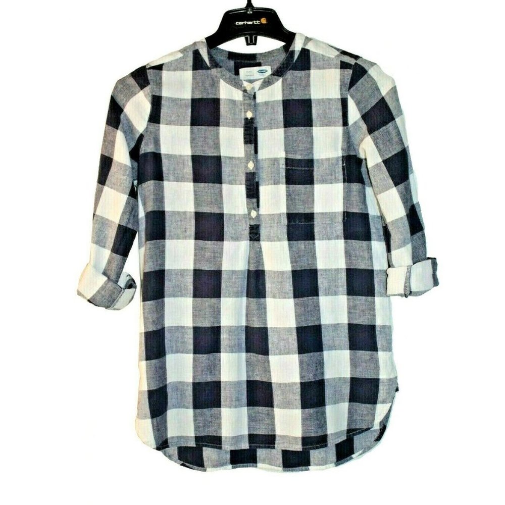 Old Navy Women's Sm Cotton Tunic Buffalo Check